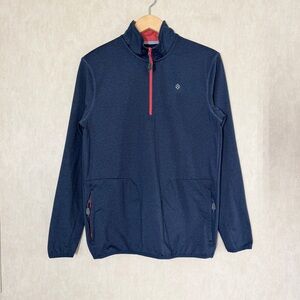 Aspen Men’s Quarter-Zip Performance Shirt Longsleeve Outdoor in Navy Blue M